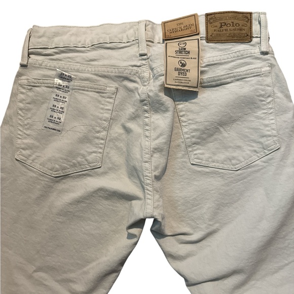 Polo Ralph Lauren Varick Slim Straight Stretch Jean Stone Stretch 33 x 32 Nwt - Picture 8 of 11